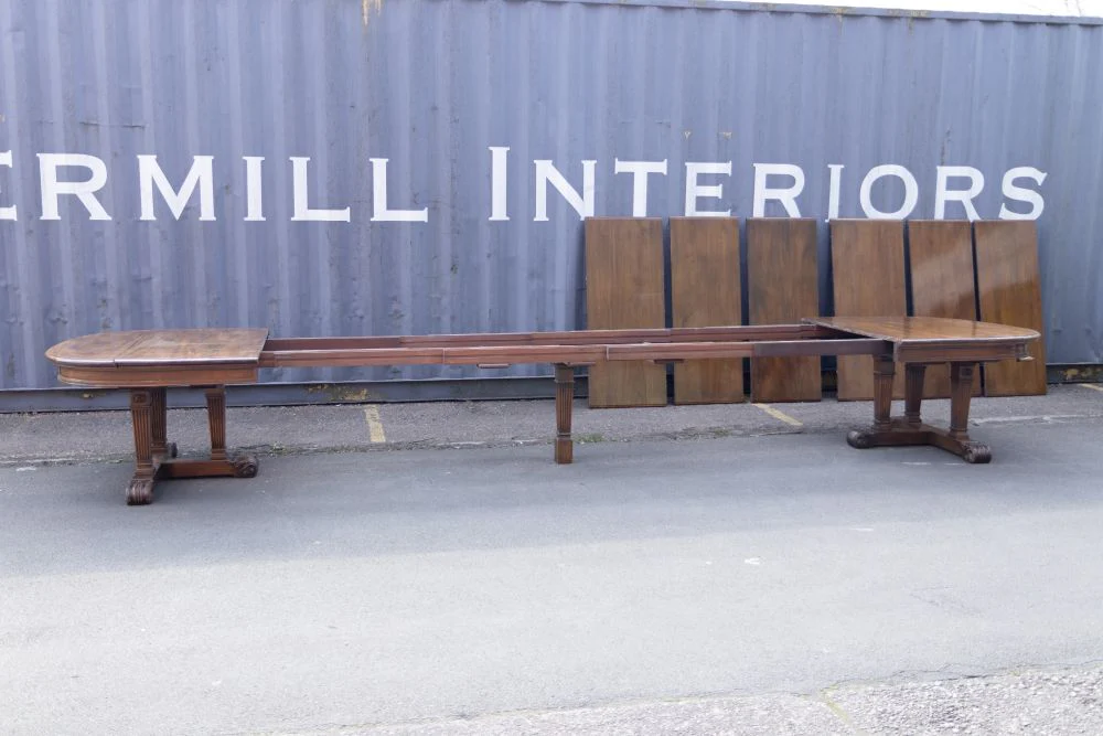 Extra Large Victorian Mahogany Extending Table with 16 Chairs - Image 33