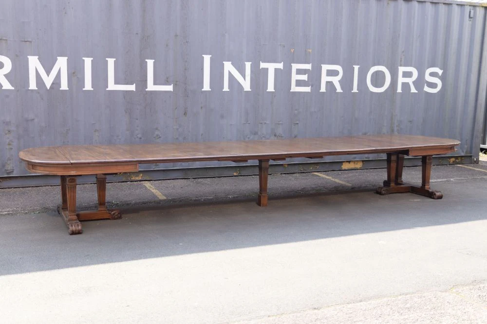 Extra Large Victorian Mahogany Extending Table with 16 Chairs - Image 35