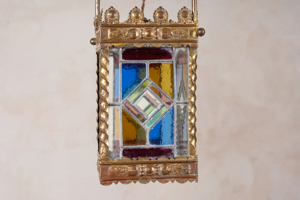 Victorian Stained Glass Porch Lantern - Image 2
