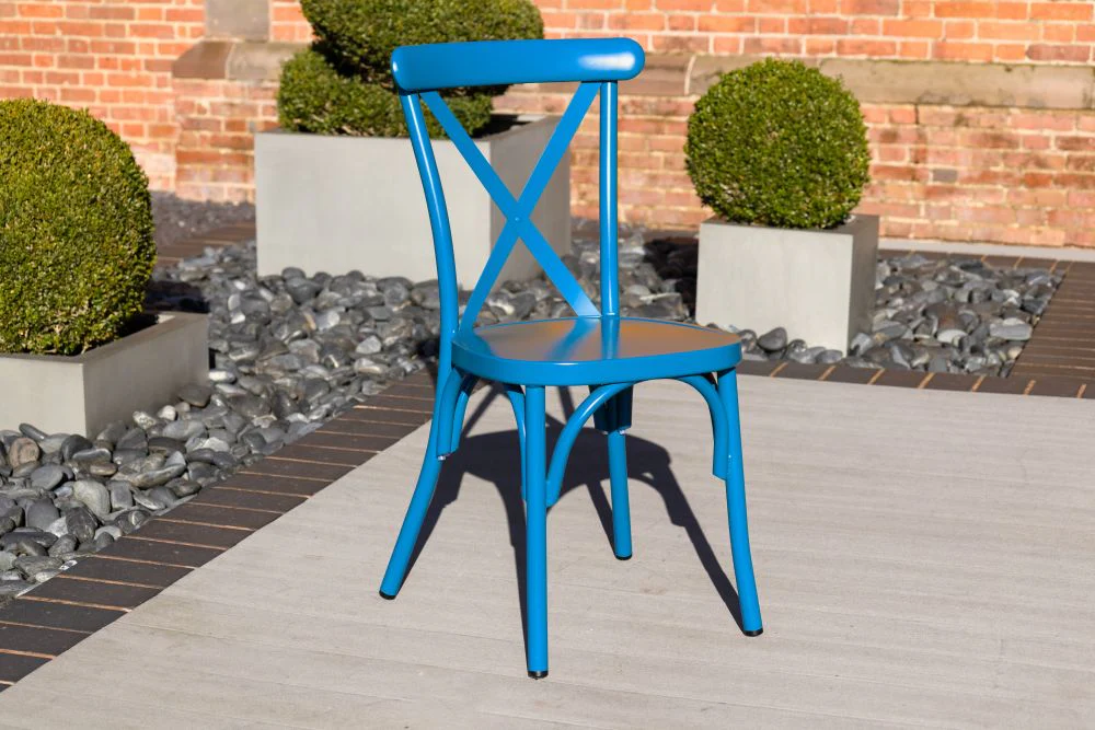 Vienna Outdoor Aluminium Chair - Blue