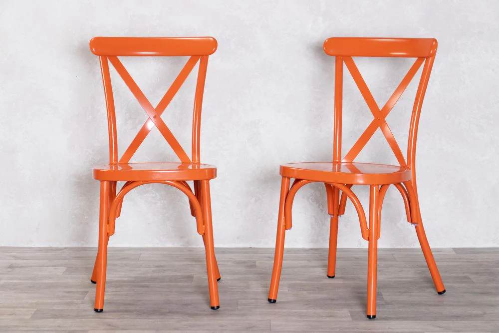 Vienna Outdoor Aluminium Chair - Orange - Image 2