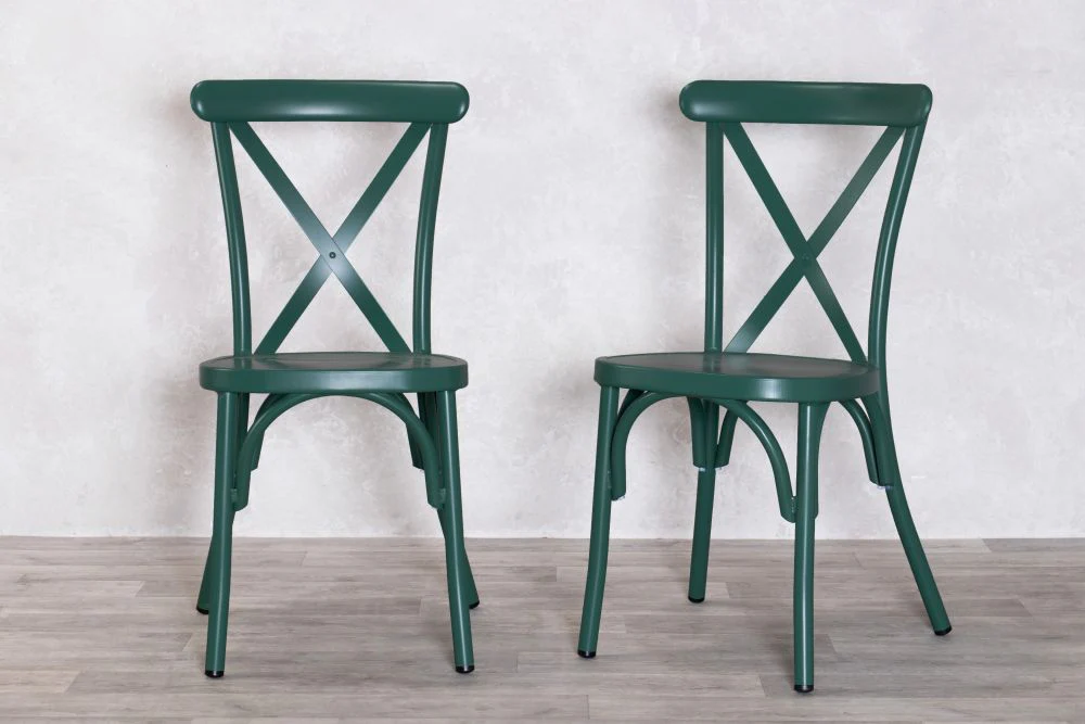 Vienna Outdoor Aluminium Chair - Racing Green - Image 2