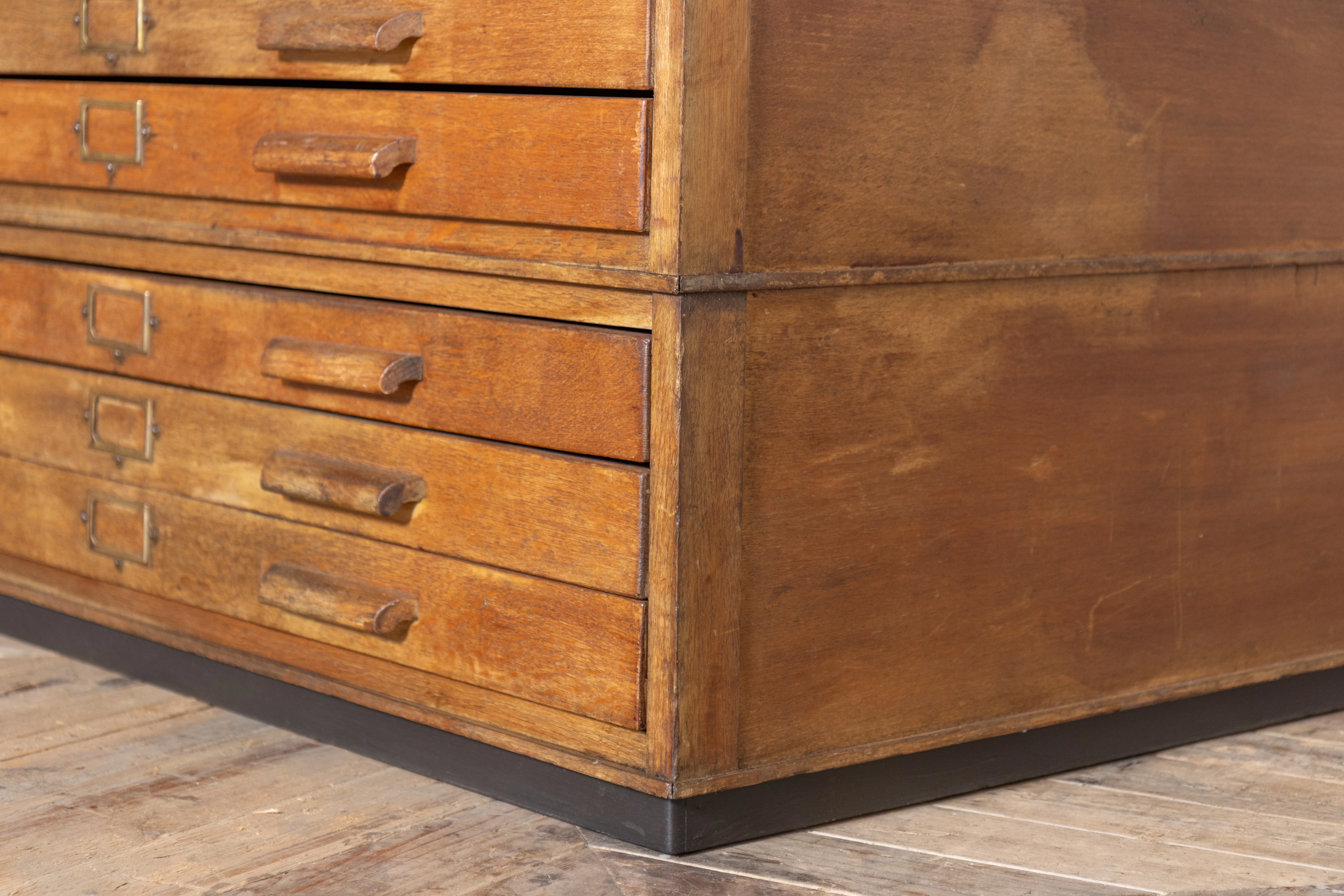 Vintage 1920's Three Tiered Oak Plan Chest - Image 11