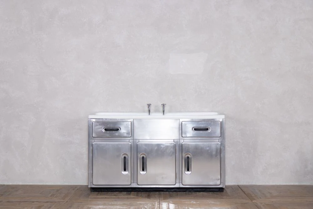 Vintage Aluminium Kitchen Unit - Image 3