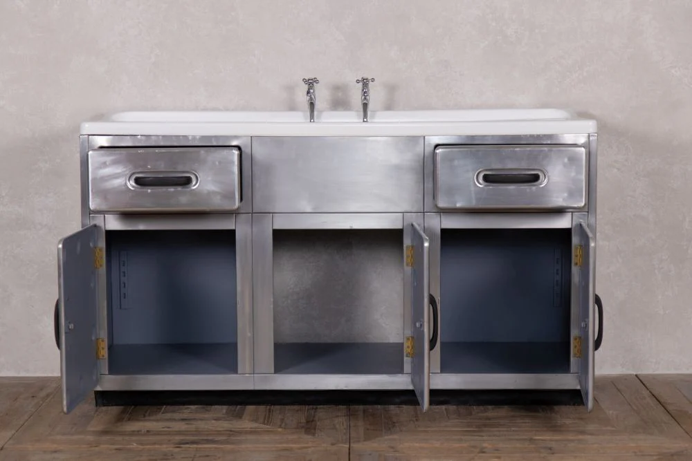 Vintage Aluminium Kitchen Unit - Image 4