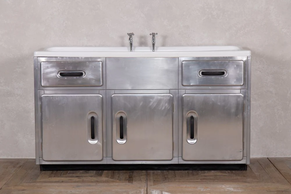 Vintage Aluminium Kitchen Unit - Image 5