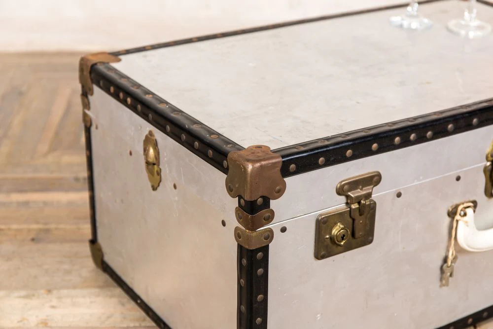 Vintage Aluminium Trunk - Image 3