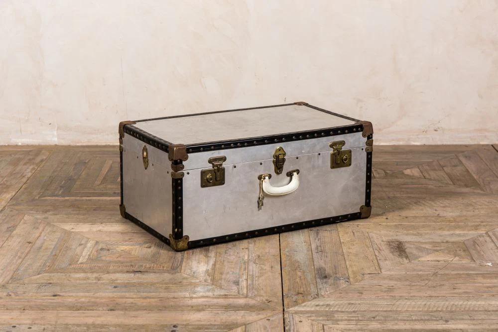 Vintage Aluminium Trunk - Image 5