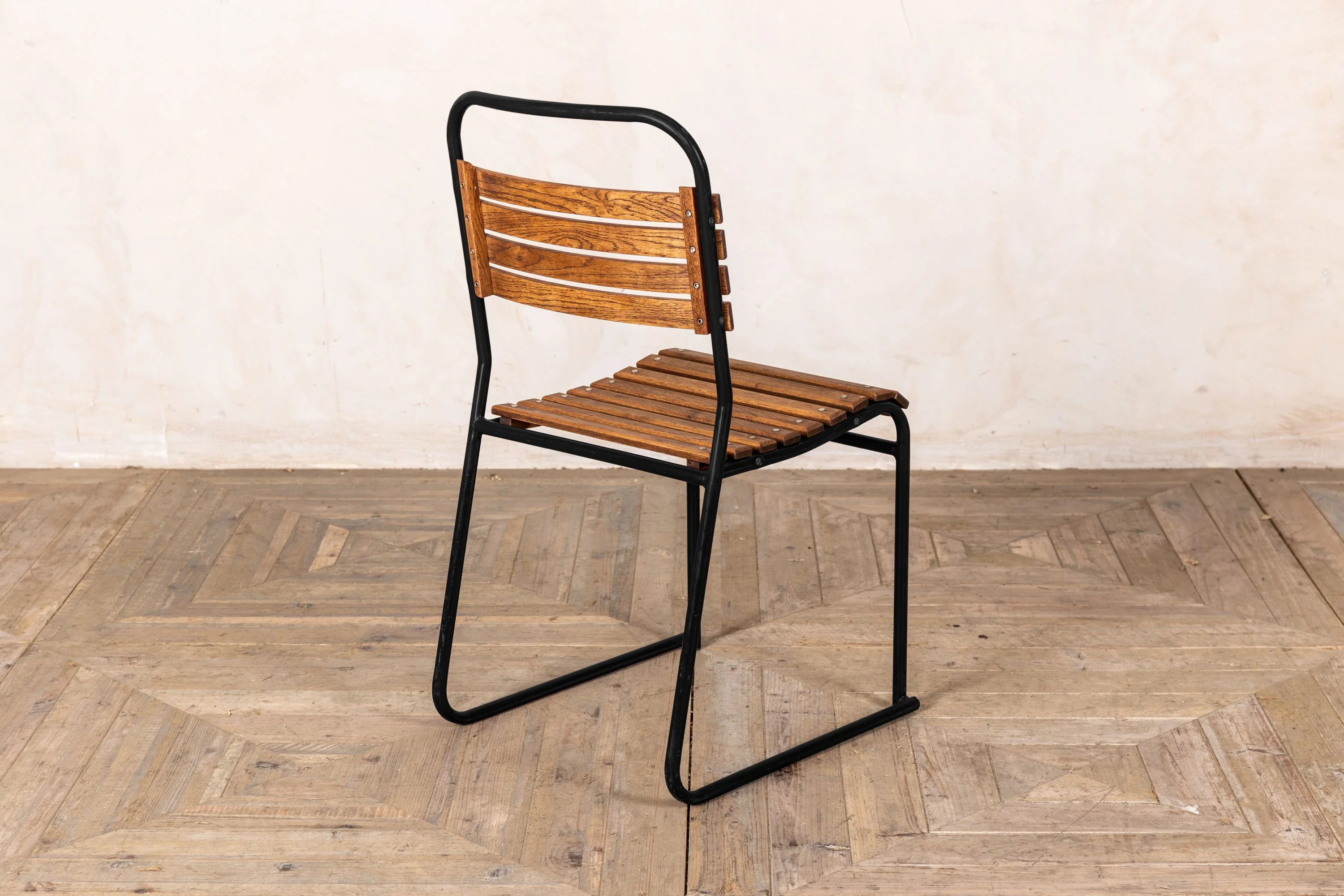 Vintage Black Stacking Chair - Image 6