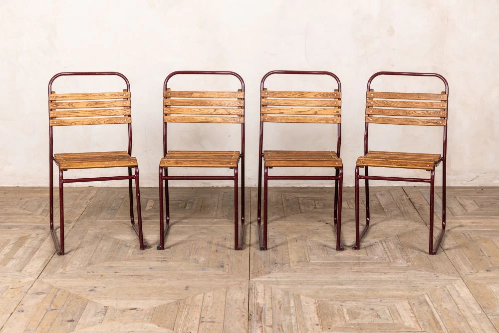 Vintage Burgundy Stacking Chair
