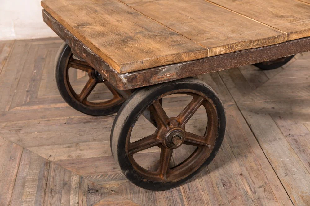 Vintage Cart Coffee Table - Image 3