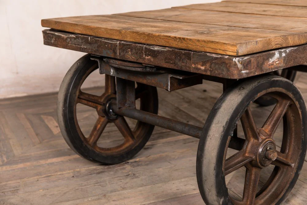Vintage Cart Coffee Table - Image 4