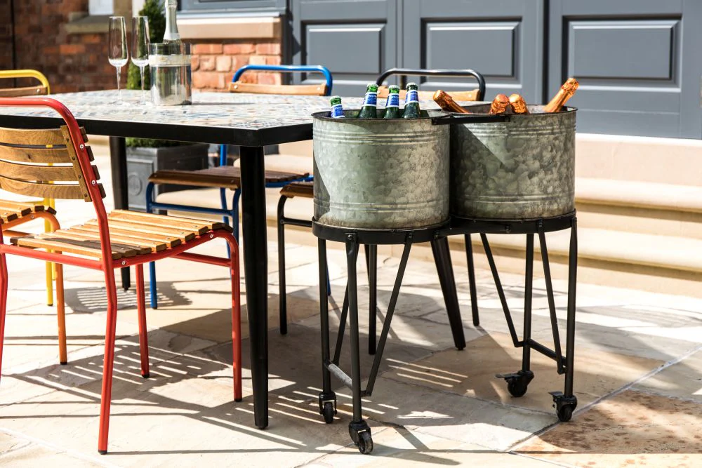 Vintage Champagne Buckets and Stand