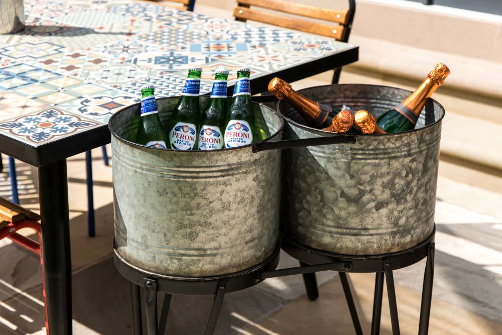 Vintage Champagne Buckets and Stand - Image 2
