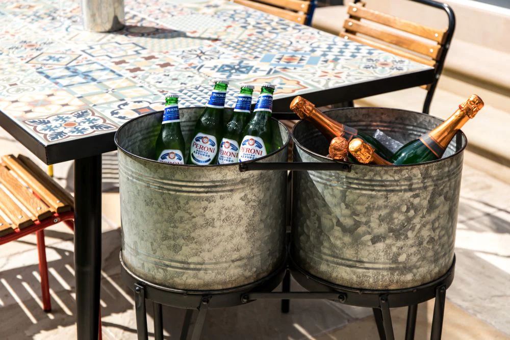 Vintage Champagne Buckets and Stand - Image 4