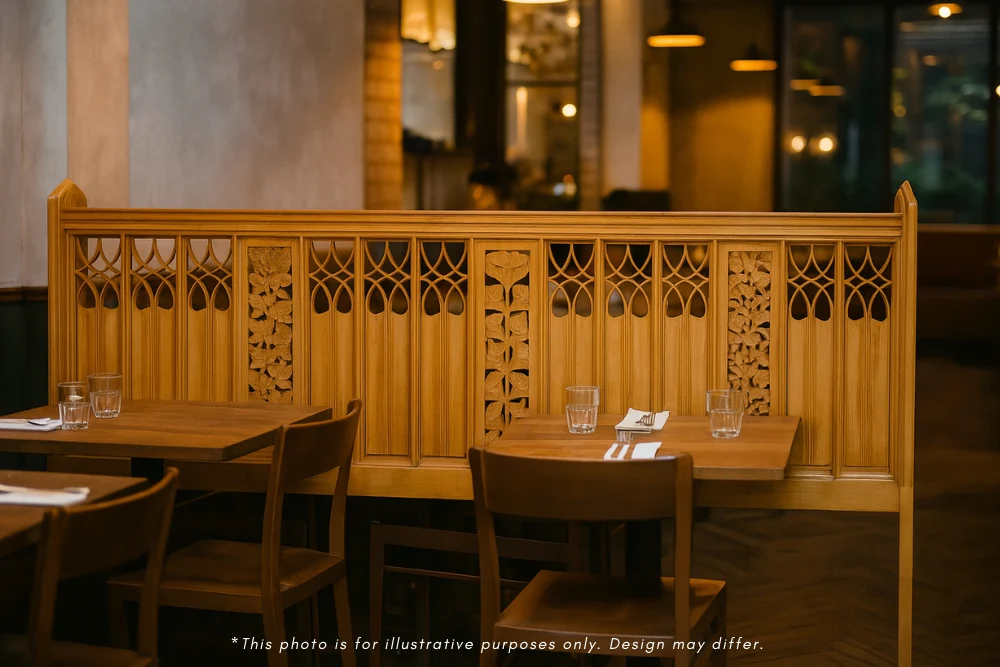 Church Pew Frontage Panelling Room Divider - Image 2