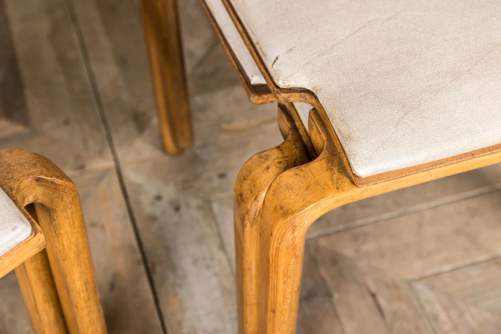 Vintage Interlocking Dancer & Hearne Wooden Chairs - Image 4