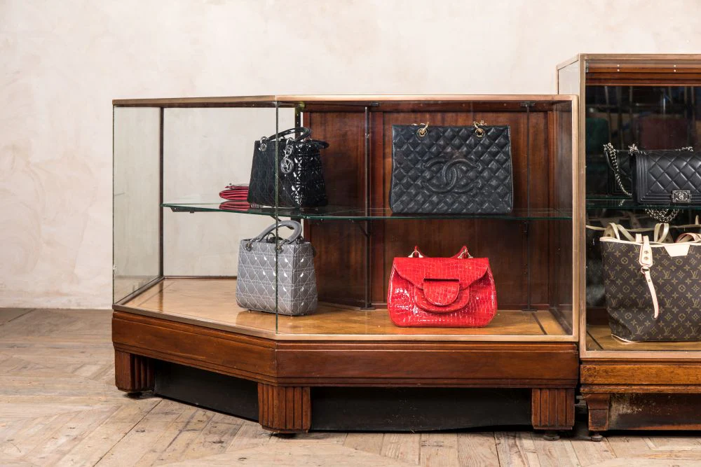 Vintage Glass Shop Display Cabinet