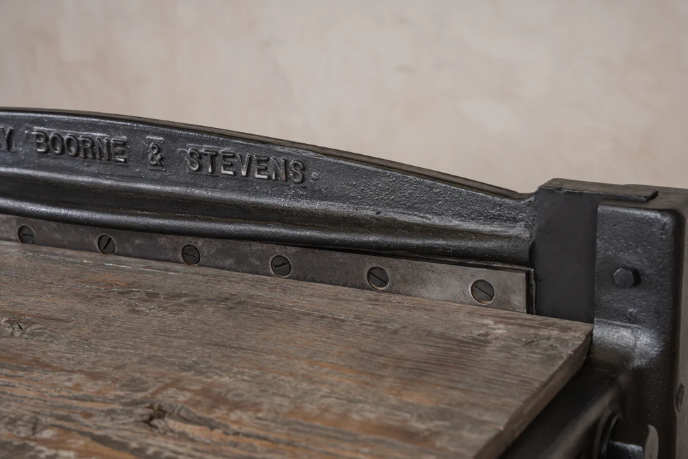 Vintage Industrial Guillotine Console Table - Image 15