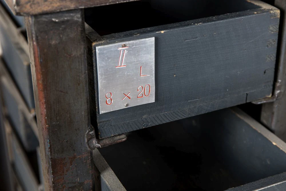 Vintage Industrial Multiple Bank of Drawers - Image 5
