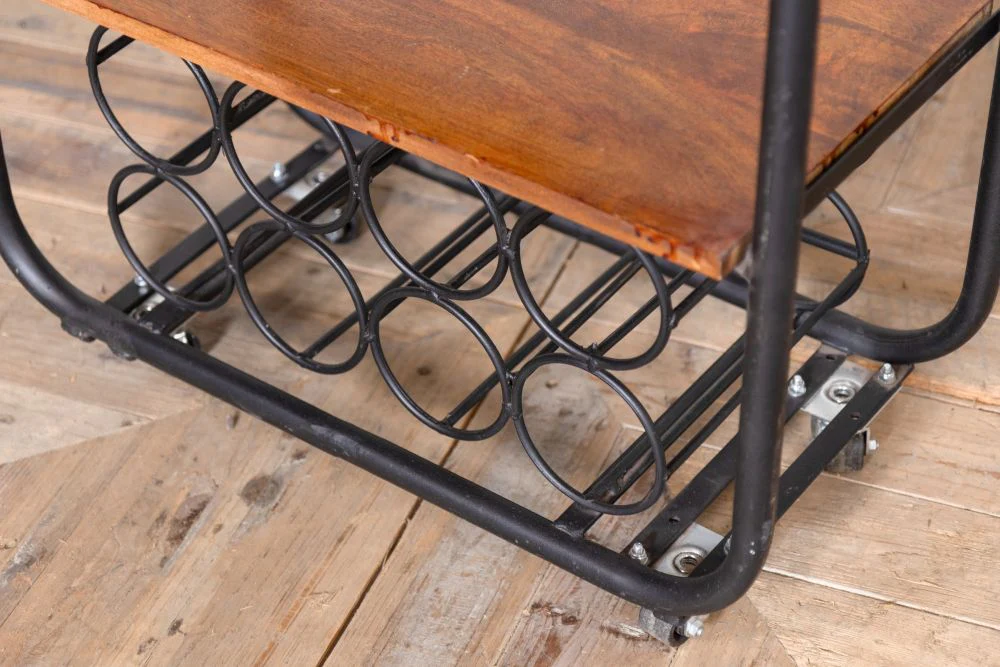 Vintage Industrial Style Drinks Trolley - Image 12