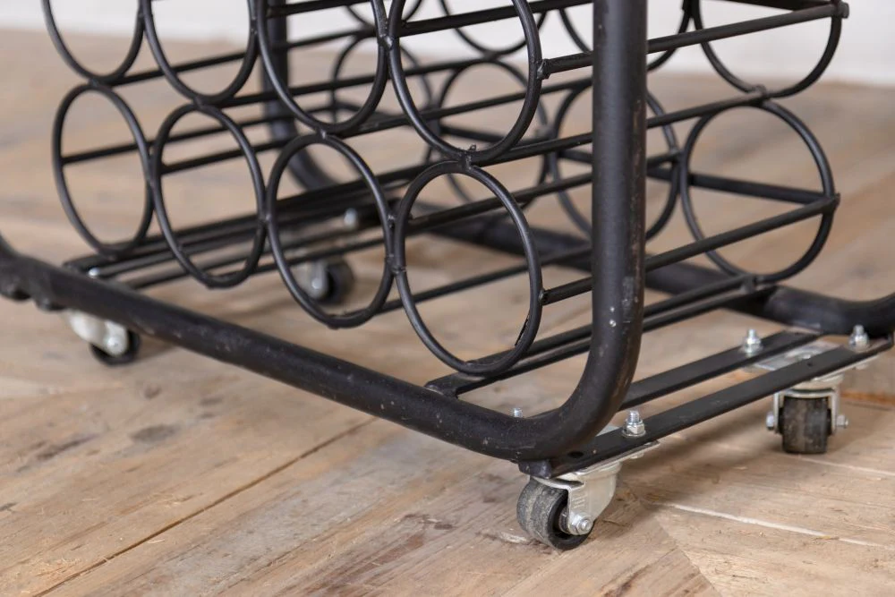 Vintage Industrial Style Drinks Trolley - Image 9