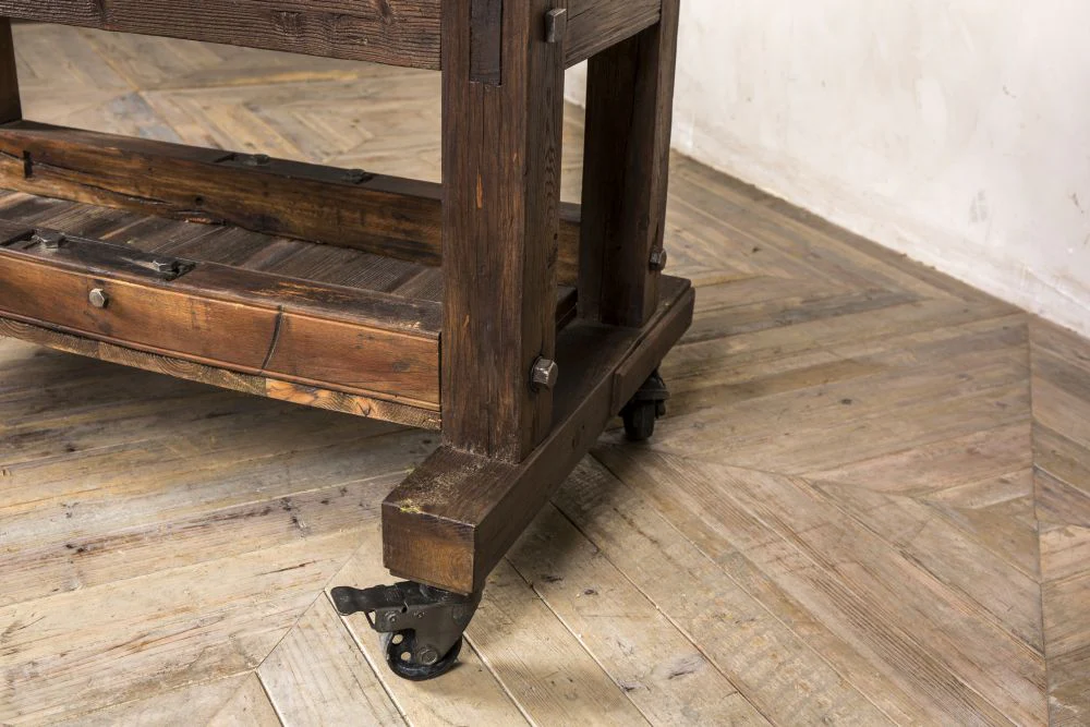 Vintage Kitchen Island on Wheels - Image 4
