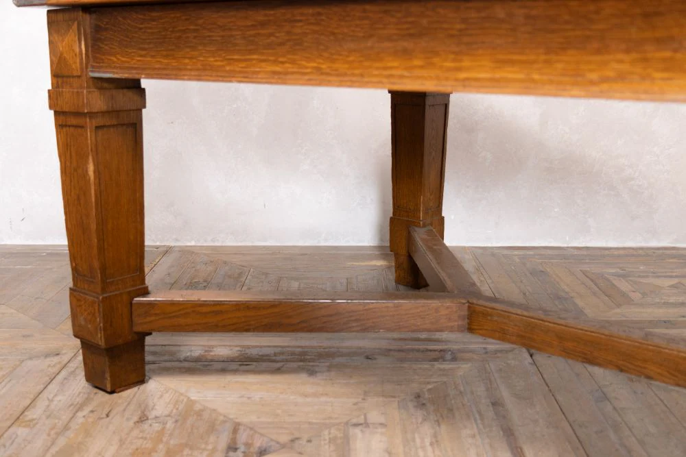 Vintage Large Oak Dining Room Table - Image 15
