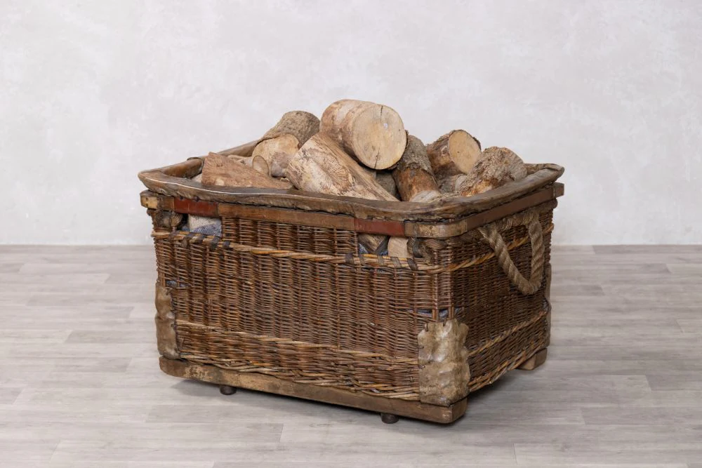 Vintage Log Basket - Image 3