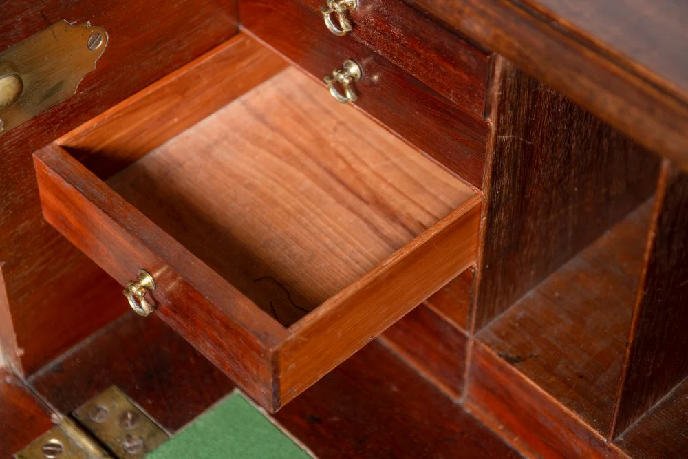Vintage Mahogany George III Secretaire Chest - Image 16