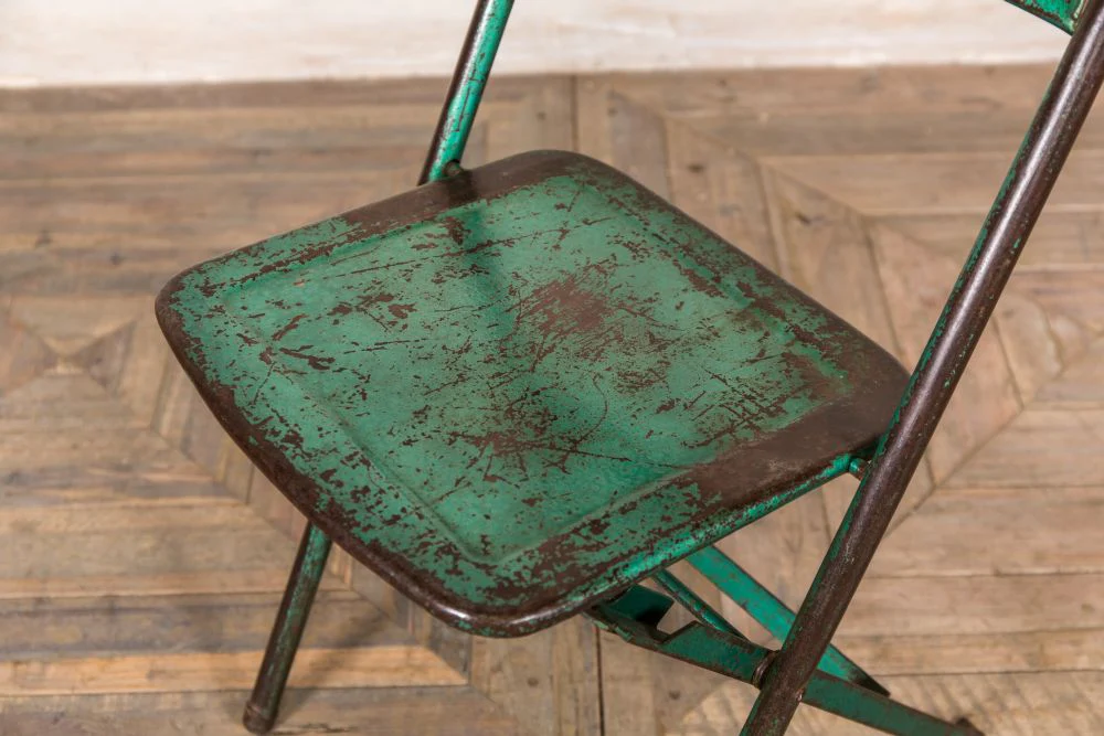 Vintage Metal Folding Chairs - Image 5