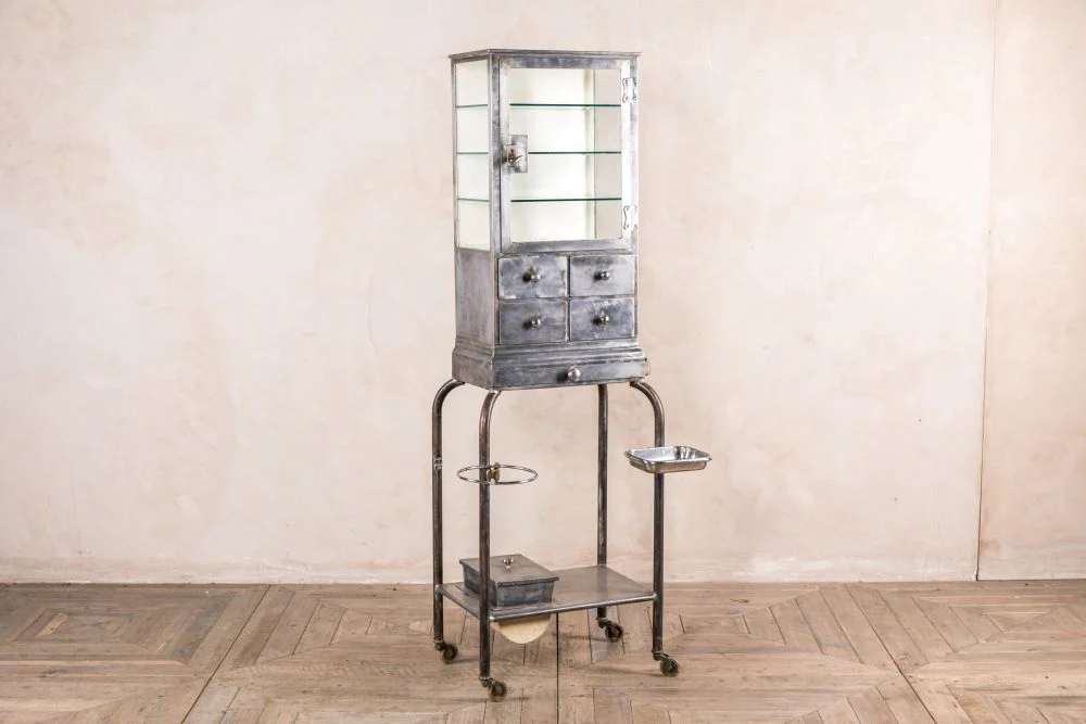 Vintage Metal Medical Cabinet