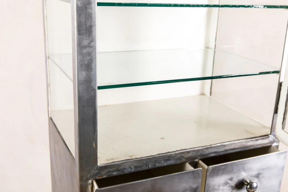 Vintage Metal Medical Cabinet - Image 4