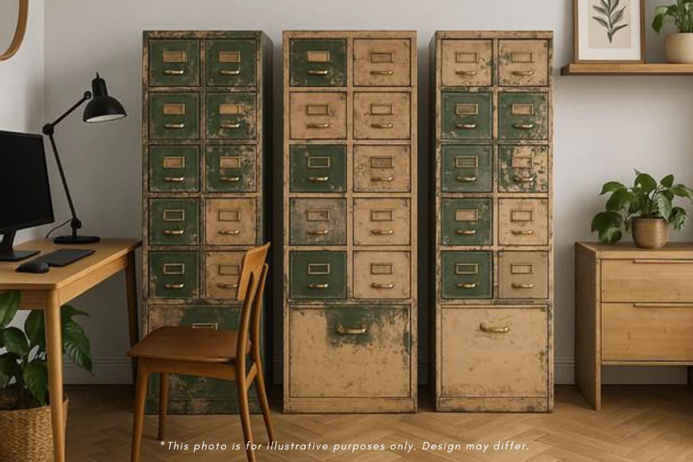 Vintage Metal Storage Cabinet Range - Image 2