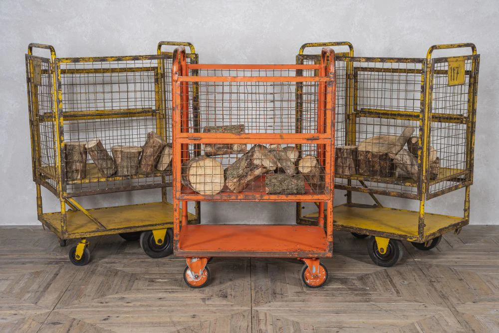 Vintage Wood Storage Trolley Range
