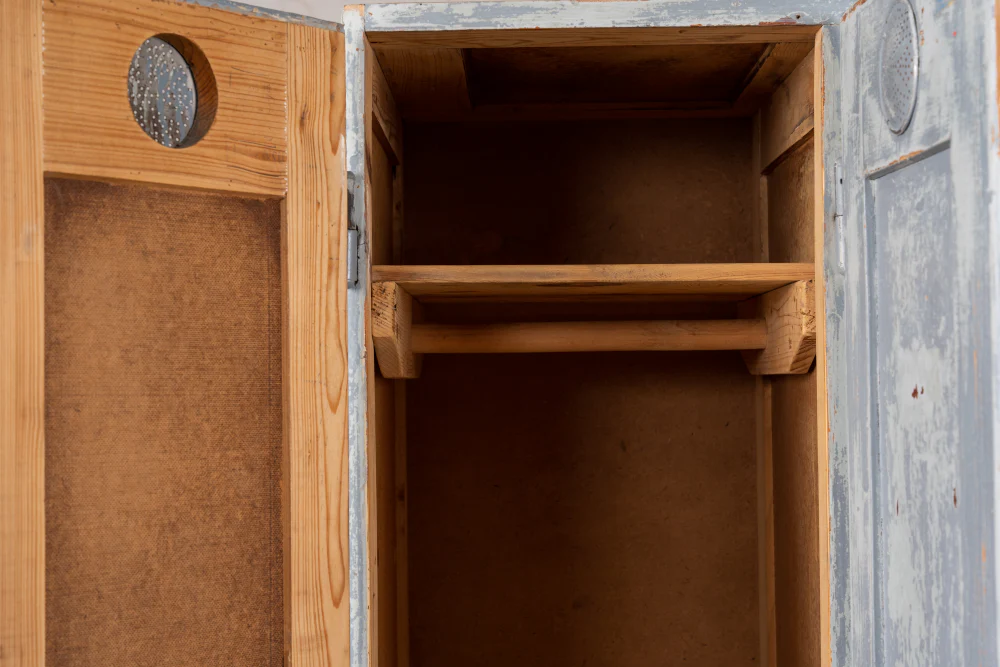 Vintage Pine Wardrobe Coat Cupboard - Image 8