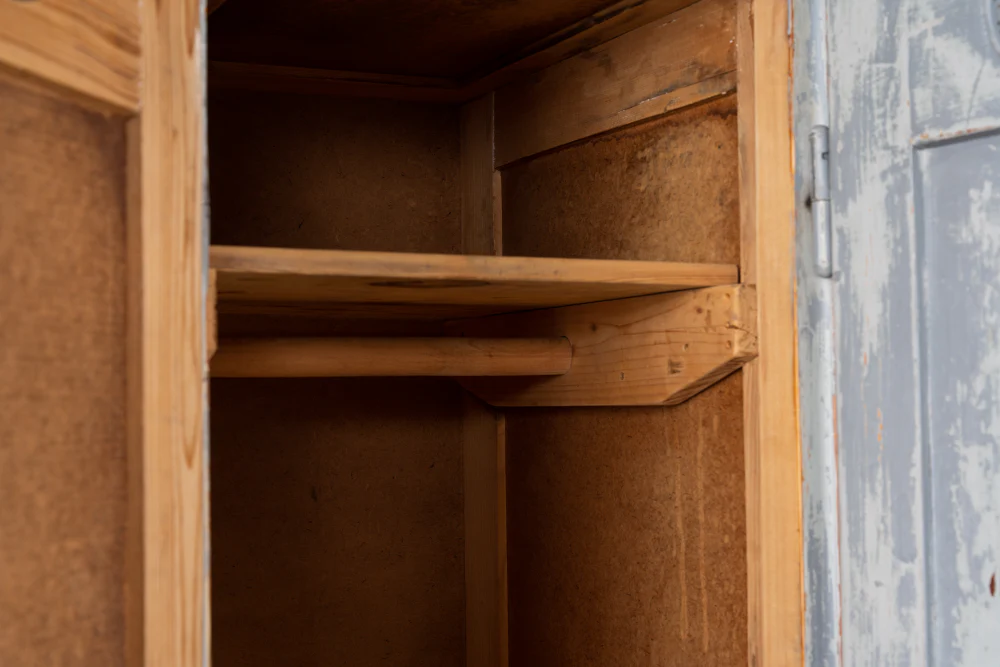 Vintage Pine Wardrobe Coat Cupboard - Image 9