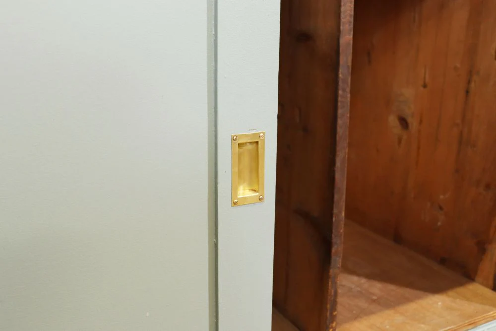 Vintage Pine Sliding Door Kitchen Cupboard - Image 5