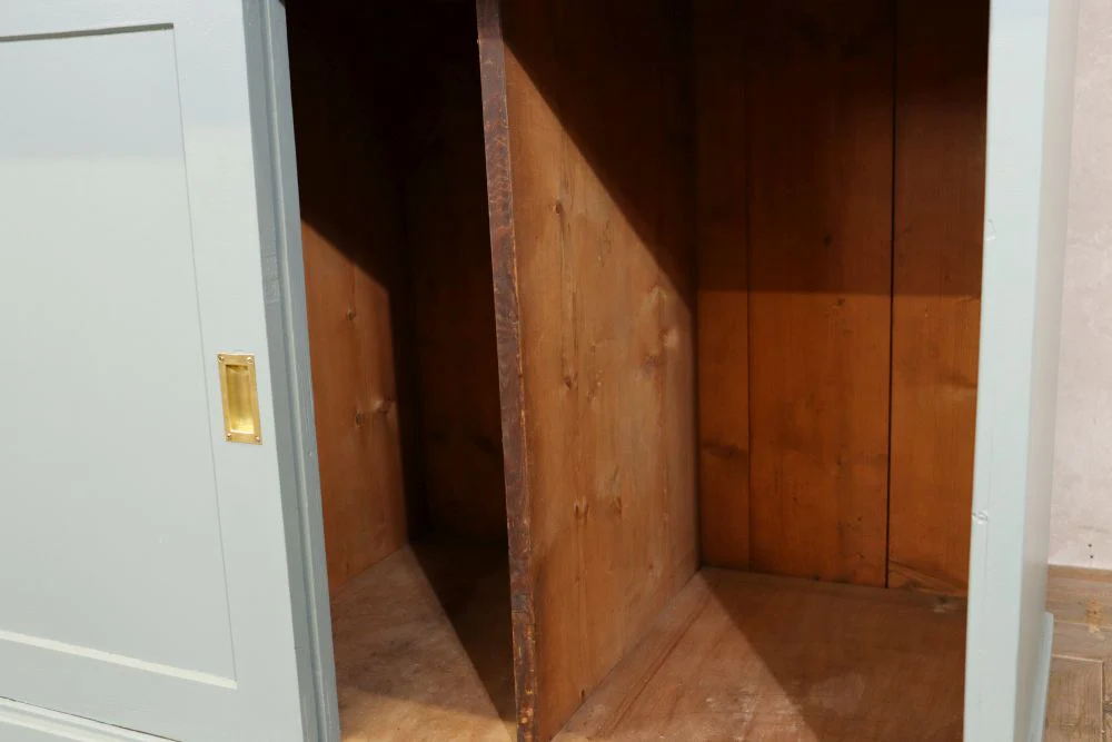 Vintage Pine Sliding Door Kitchen Cupboard - Image 6