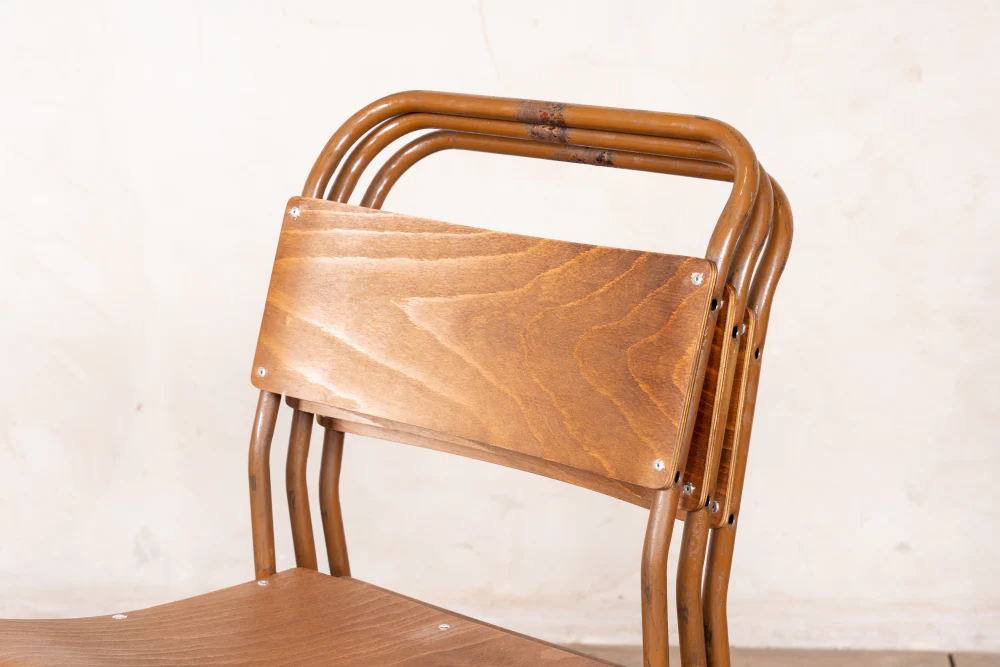 Vintage Plywood Stacking Chairs - Image 3