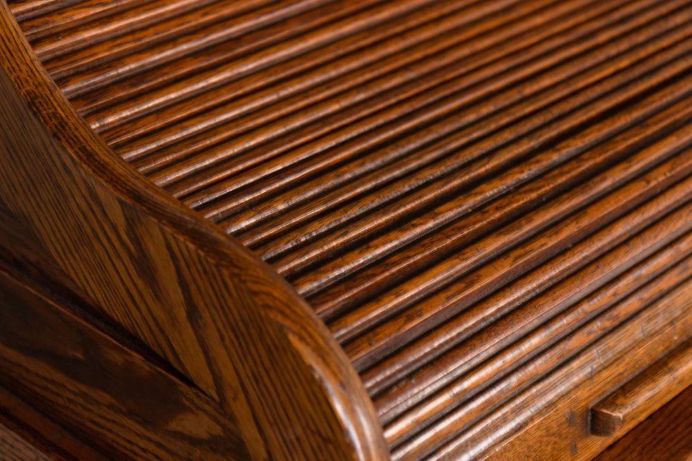 1920s Vintage Roll Top Office Desk - Image 6