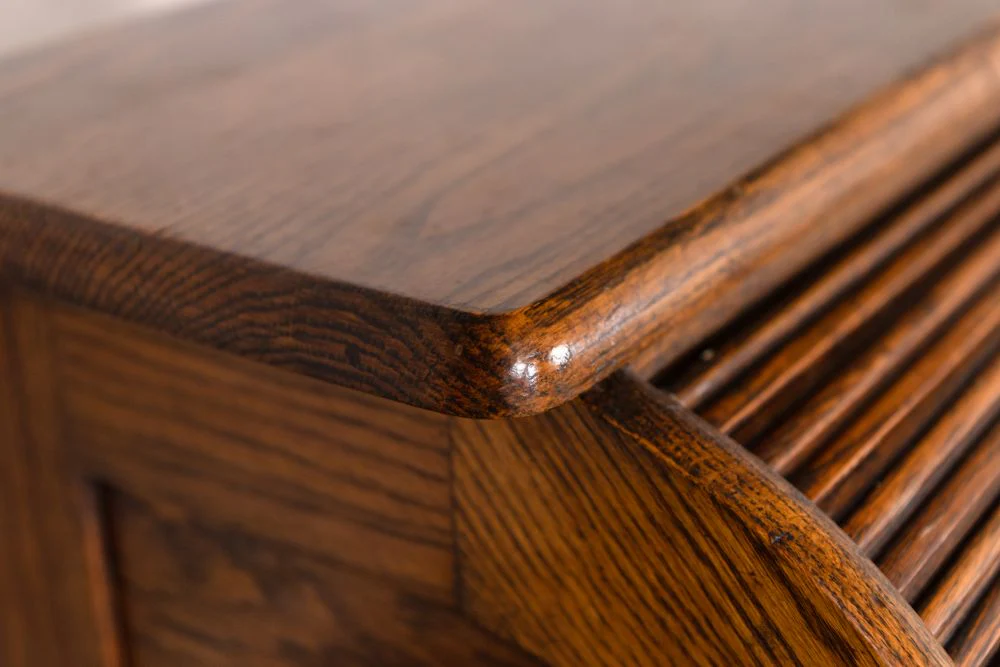 1920s Vintage Roll Top Office Desk - Image 8