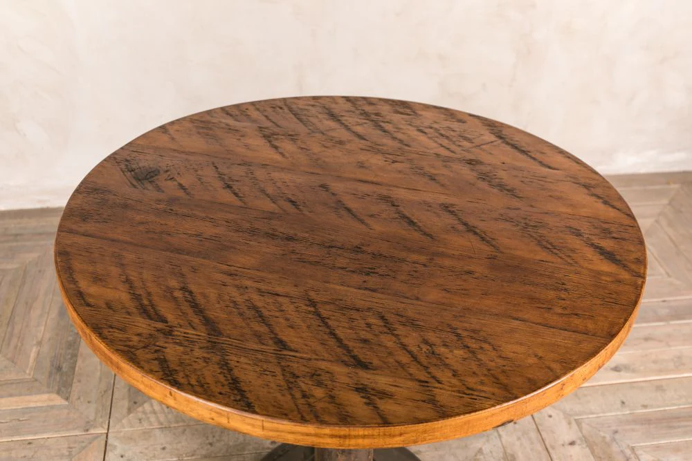 Vintage Round Pedestal Table - Image 3