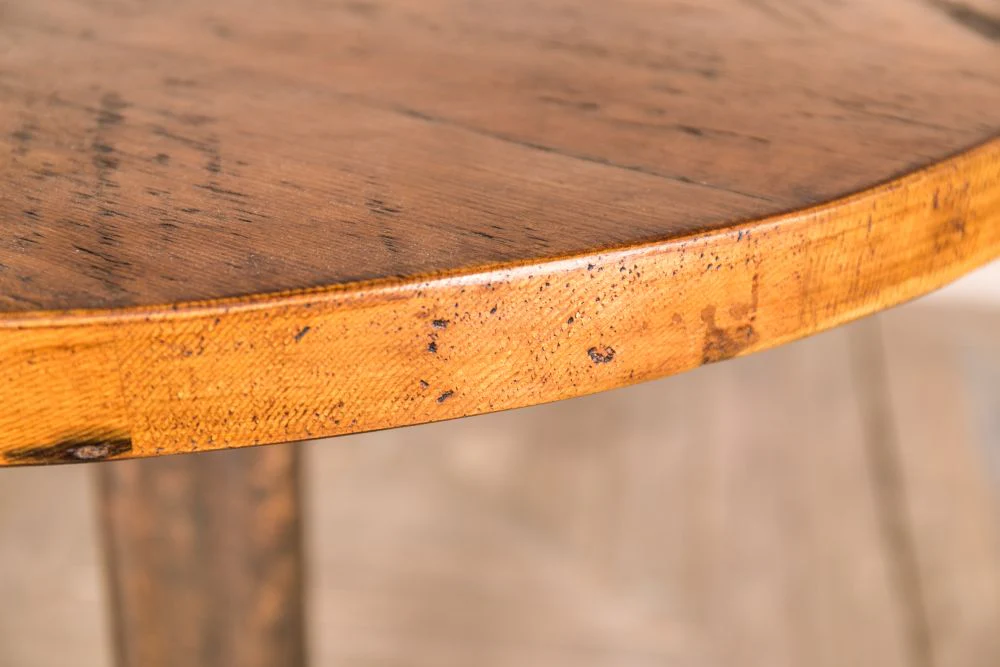 Vintage Round Pedestal Table - Image 4