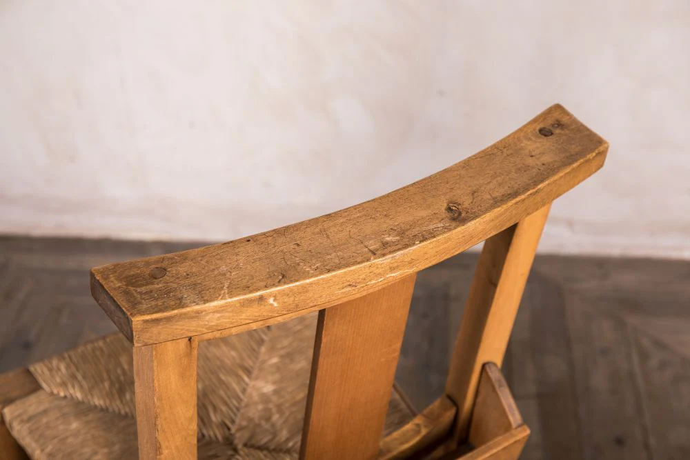 Vintage Rush Seat Chapel Chairs - Image 5