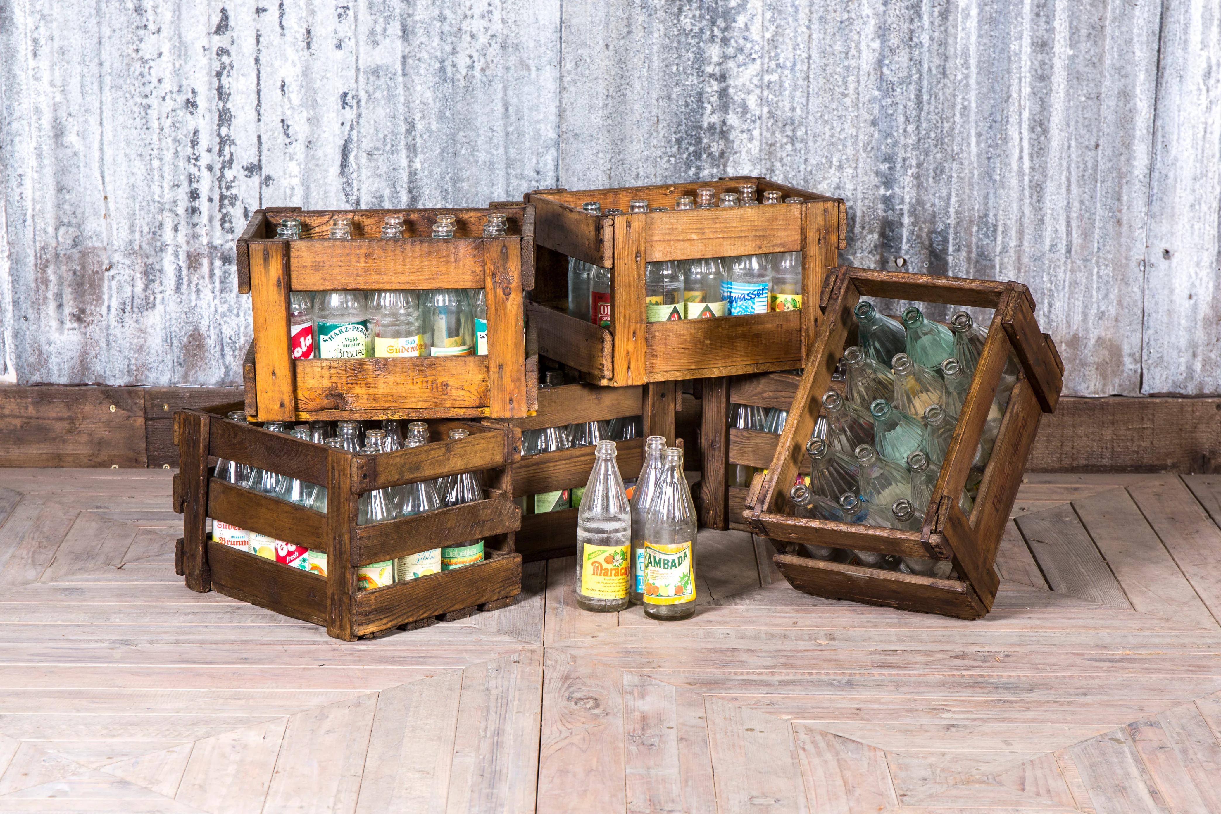 Rustic Bottle Crates