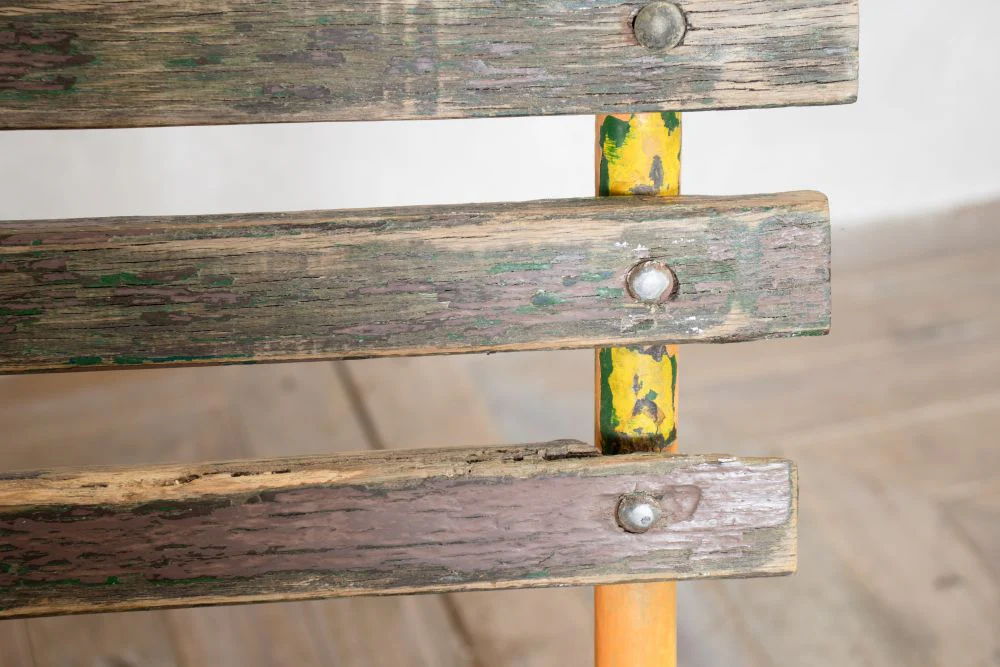 Vintage Slatted Bench - Image 4