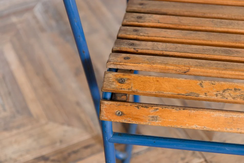 Vintage Stacking Chairs with Arms - Image 2