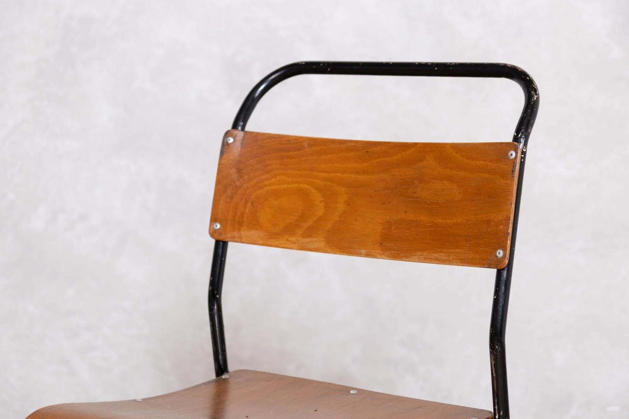 Vintage Stacking Chairs with Plywood Seat & Backs - Image 7