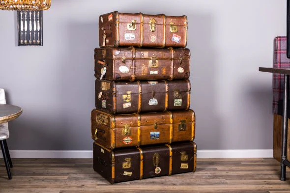 Vintage Steamer Trunks Stack